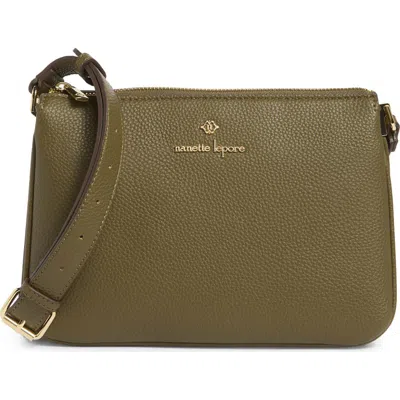 Nanette Lepore Triple Section Crossbody Bag In Green