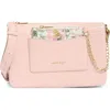 Nanette Lepore Triple Section Crossbody Bag In Rose Quartz - Multi Magnolia