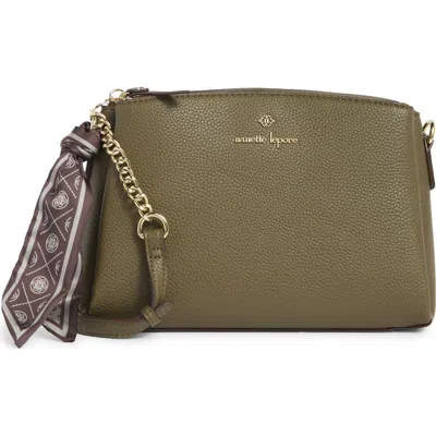 Nanette Lepore Triple Section Crossbody Bag With Scarf