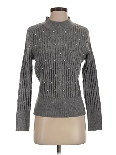 Pre-owned Nanette Lepore Turtleneck Sweater In Gray