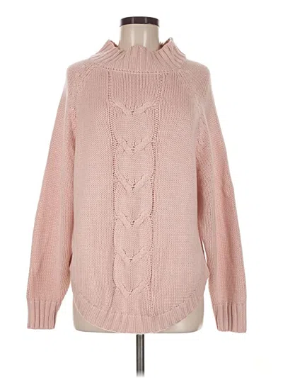Pre-owned Nanette Lepore Turtleneck Sweater In Pink