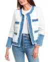 Nanette Lepore Tweed Cardigan In Multi