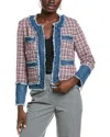 Nanette Lepore Tweed Jacket In Multi