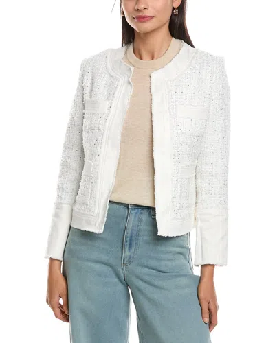 Nanette Lepore Tweed Jacket In White