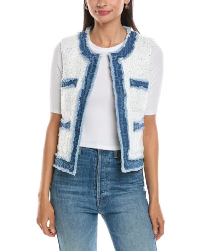 Nanette Lepore Tweed Vest In Blue