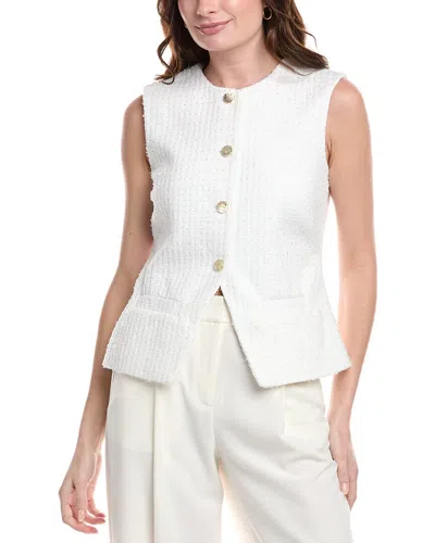 Nanette Lepore Tweed Vest In White