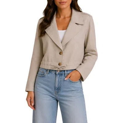 Nanette Lepore Two Button Waist Length Jacket In Multi