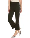 Nanette Lepore Velvet Sequin Stripe Pant In Black