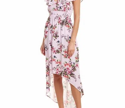 Nanette Lepore Victorian Floral Hi-low Dress In Ladylike In Pink