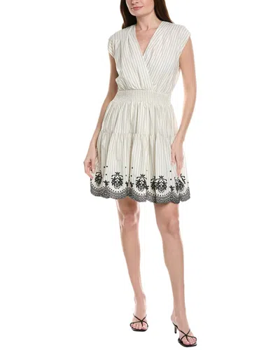 Nanette Lepore V-neck Sleeveless Mini Dress In White