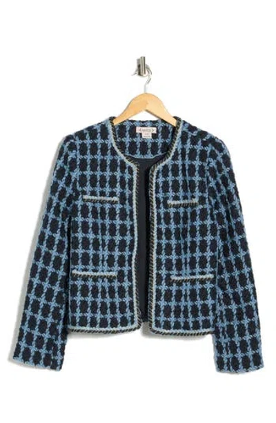Nanette Lepore Windowpane Bouclé Jacket In Blue