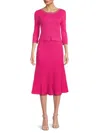 Nanette Lepore Women's 2-piece Ribbed Sweater & Midi Skirt Set In Precious Pink