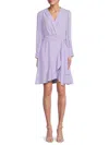 Nanette Lepore Nanette  Women's Belted Surplice Mini Dress In Iris Bliss