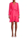 Nanette Lepore Nanette  Women's Belted Surplice Mini Dress In Monticello