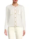 Nanette Lepore Nanette  Chain Cardigan In Cannoli Cream