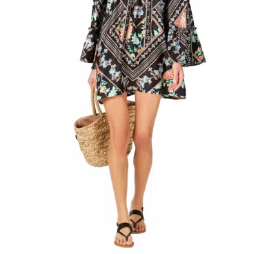 Nanette Lepore Women's Diamond Vines Off The Shoulder Tunic Cover Up In Multi/black