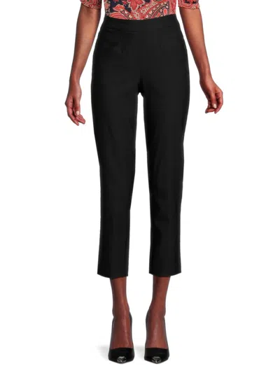 Nanette Lepore Women's Flat Front Ankle Pants In Very Black