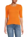 Nanette Lepore Women's Jewelneck Ribbed Sweater In Apricot