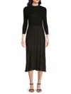 Nanette Lepore Nanette  Lurex Sweaterdress In Black Gold