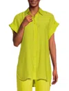 Nanette Lepore Women's Side Slit Shirt In Citrine