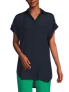 Nanette Lepore Nanette  Women's Side Slit Shirt In Nanette Navy
