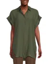Nanette Lepore Nanette  Women's Side Slit Shirt In Prairie Sage
