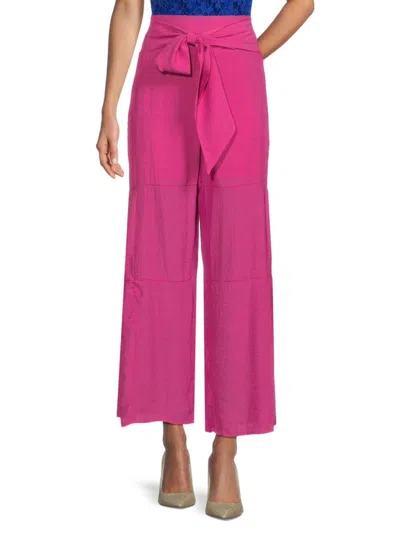 Nanette Lepore Women's Solid Belted Pants In Fuchsia