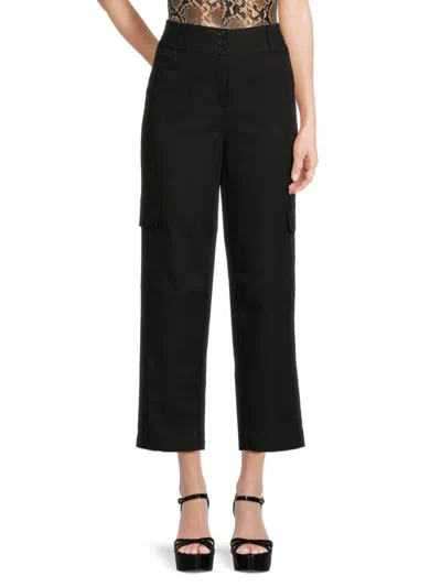 Nanette Lepore Women's Solid Cargo Pants In Very Black