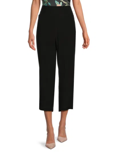 Nanette Lepore Women's Solid Cropped Pants In Very Black