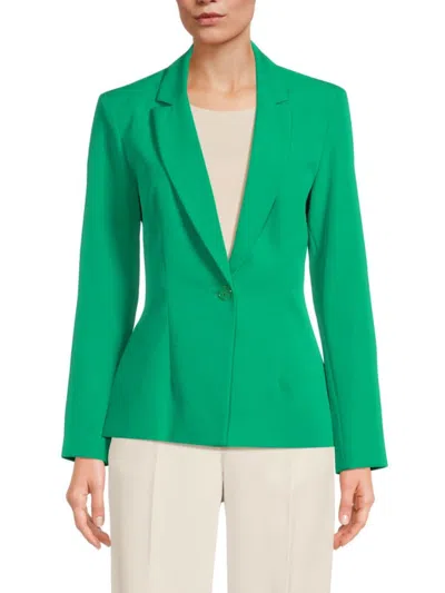 Nanette Lepore Women's Solid Single Button Blazer In Cabana Green