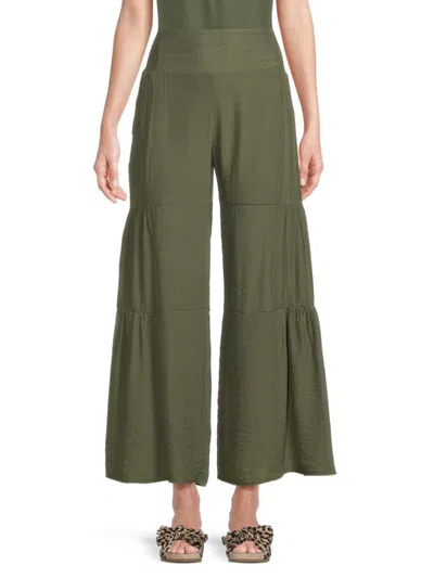 Nanette Lepore Women's Solid Wide Leg Pants In Prairie Sage