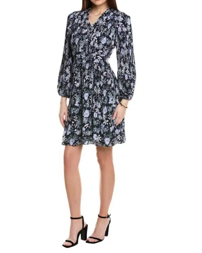 Nanette Lepore Womens Chiffon Midi Dress In Navy Print In Multi