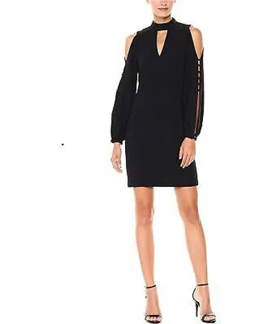 Pre-owned Nanette Lepore Womens Dita A-line Dress Black 6