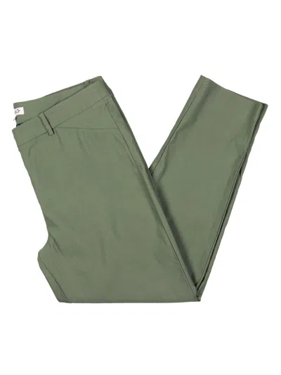 Nanette Lepore Womens High Rise Stretch Ankle Pants In Green