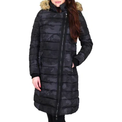 Nanette Lepore Womens Winter Maxi Puffer Coat In Black