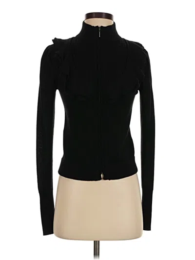 Pre-owned Nanette Lepore Wool Cardigan Sweater In Black