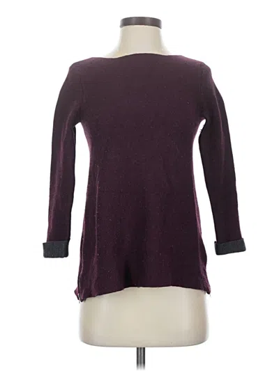 Pre-owned Nanette Lepore Wool Pullover Sweater In Burgundy