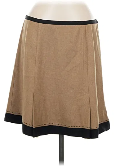 Pre-owned Nanette Lepore Wool Skirt In Tan