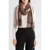 Nanette Lepore Woven Plaid Scarf In Brown