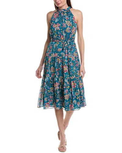 Nanette Lepore Yin Shadow Stripe Midi Dress In Multi