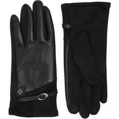 Nanette Lepore Zip Detail Tech Gloves In Black