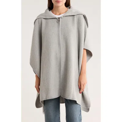 Nanette Lepore Zip Front Ruana In Gray