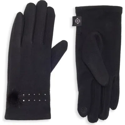 Nanette Lepore Zip Tab Tech Gloves In Blue