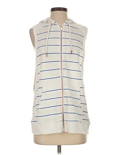 Pre-owned Nanette Lepore Zip Up Hoodie In Ivory