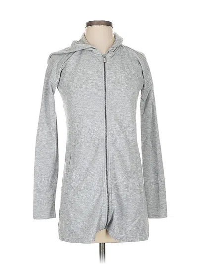Pre-owned Nanette Lepore Zip Up Hoodie In Silver