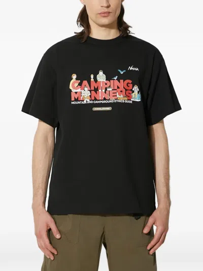 Nanga Camping Manners T-shirt In Animal Print