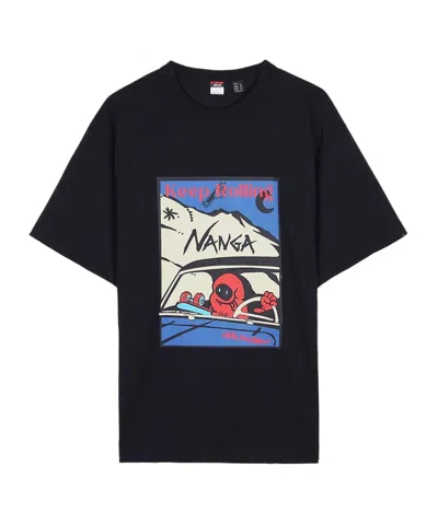 Nanga Keep Rolling T-shirt In Black