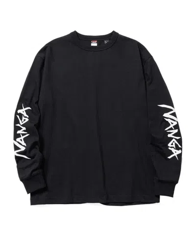 Nanga Logo Long-sleeve T-shirt In Black