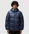 Nanga Mountain Lodge Hooded Down Jacket In A.blue