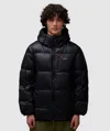 Nanga Mountain Lodge Hooded Down Jacket In Blk